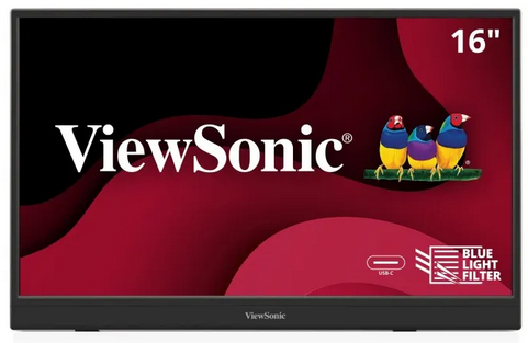 ViewSonic 15.6" Monitor portátil 1080p IPS con USB-C y mini HDMI   VA1653
